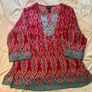 SOLD Lane Bryant semi sheer Boho style blouse